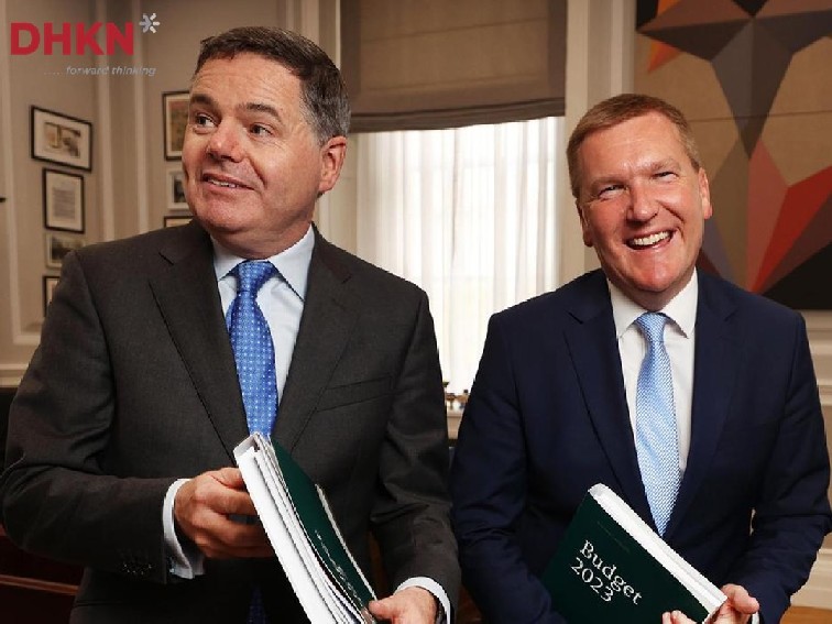Budget 2023: Pascal Donohue and Michael McGrath prepare to present Budget 2023. Photo courtesy of Independent Newspapers