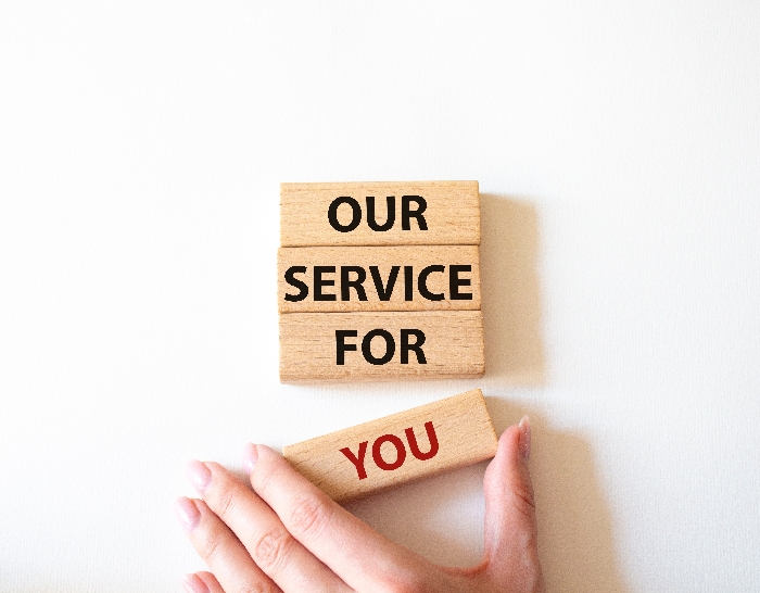 Our,Service,For,You,Symbol.,Wooden,Blocks,With,Words,Our